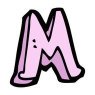 Cartoon Letter M N15