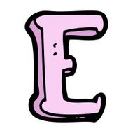 cartoon letter e N11