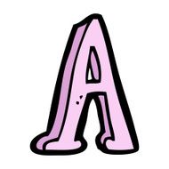 cartoon letter a N12