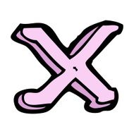 cartoon letter x N12