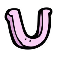 cartoon letter u N13