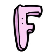 Cartoon Letter F N13