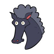 Cartoon Horse Head N14
