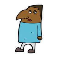 cartoon worried man N76