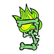 cartoon halloween bone number N70
