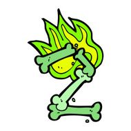 cartoon halloween bone number N71