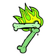 cartoon halloween bone number N72