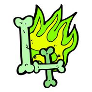 cartoon halloween bone number N73
