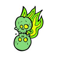 cartoon halloween bone number N77