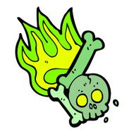 cartoon halloween bone number N78