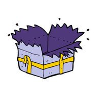 cartoon open present N8