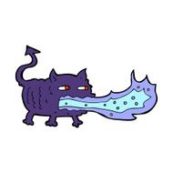 cartoon fire breathing imp N7