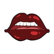 cartoon sexy halloween lips symbol N7