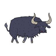 cartoon annoyed hairy ox N3