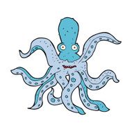 cartoon giant octopus N9