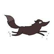Cartoon Wolf Running N8
