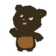 cartoon happy little teddy black bear N4