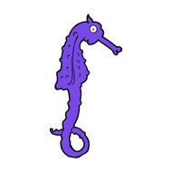Cartoon Sea Horse N25