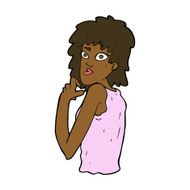 cartoon surprised woman N171