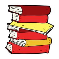Cartoon Pile Of Books N8