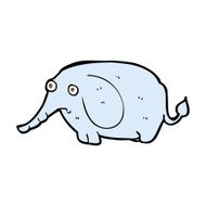 cartoon sad little elephant N7