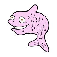 cartoon happy fish N18