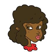 cartoon suspicious woman N14