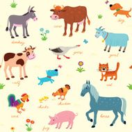 Baby pattern with farm animals