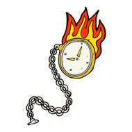 cartoon flaming watch N8