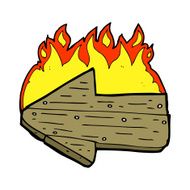 cartoon burning direction arrow N8