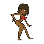 cartoon woman in bikini N41