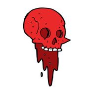 gross halloween skull cartoon N10