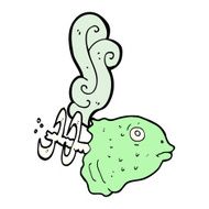 cartoon smelly old fish head N3