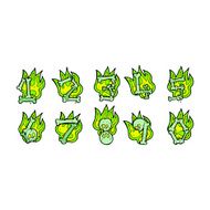 cartoon halloween bone numbers N4