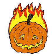 cartoon grinning pumpkin N7