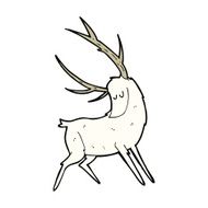cartoon white stag N3