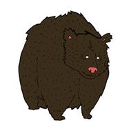 huge black bear cartoon N4