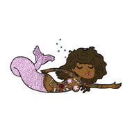 cartoon mermaid with tattoos N6