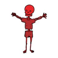 cartoon skeleton in clothes N7