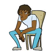 cartoon dejected man N7