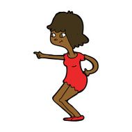 Cartoon Girl Pointing N23