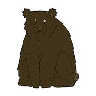 cartoon funny black bear N7