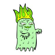 cartoon spooky ghost N79