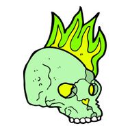 cartoon spooky skull N130