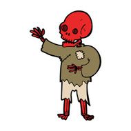 cartoon skeleton waving N7