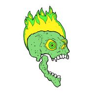 cartoon scary skull N21