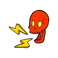 cartoon crazy skull N5