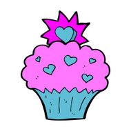 cartoon love heart cupcake N7