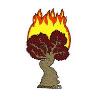 cartoon burning tree N35