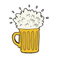 cartoon frothy beer N13